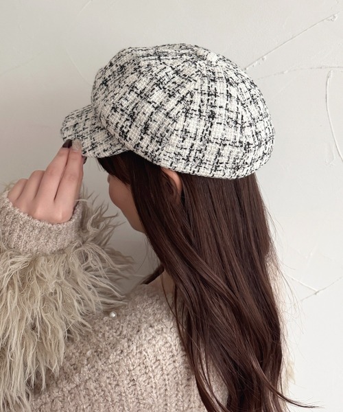 apres jour(アプレジュール)の「【apres jour×ARIAZ】ツイードキャスケット(キャスケット・レディース・ブラック/ホワイト・FREE)」の9枚目の写真