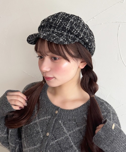 apres jour(アプレジュール)の「【apres jour×ARIAZ】ツイードキャスケット(キャスケット・レディース・ブラック/ホワイト・FREE)」の11枚目の写真