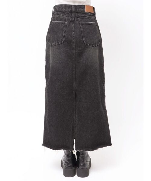 EVRIS(エヴリス)の「サイドビジューカットロングデニムスカート(デニムスカート・レディース・インディゴブルー/ブルー/ブラック・MEDIUM/SMALL)」の8枚目の写真