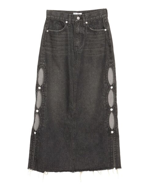 EVRIS(エヴリス)の「サイドビジューカットロングデニムスカート(デニムスカート・レディース・インディゴブルー/ブルー/ブラック・MEDIUM/SMALL)」の20枚目の写真