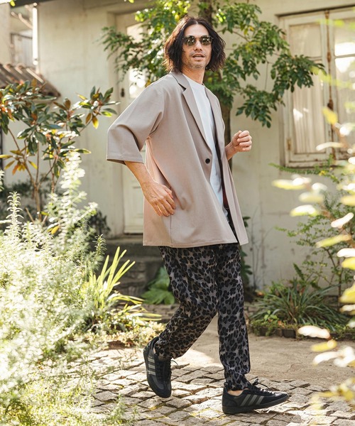 CAMBIO(カンビオ)の「mj11329- Tropical 1B Short Sleeve Jacket 半袖ジャケット(S63126cmb)(その他アウター・メンズ・チャコール/キナリ/グレイッシュベージュ/ブラック・L/M/S)」の13枚目の写真