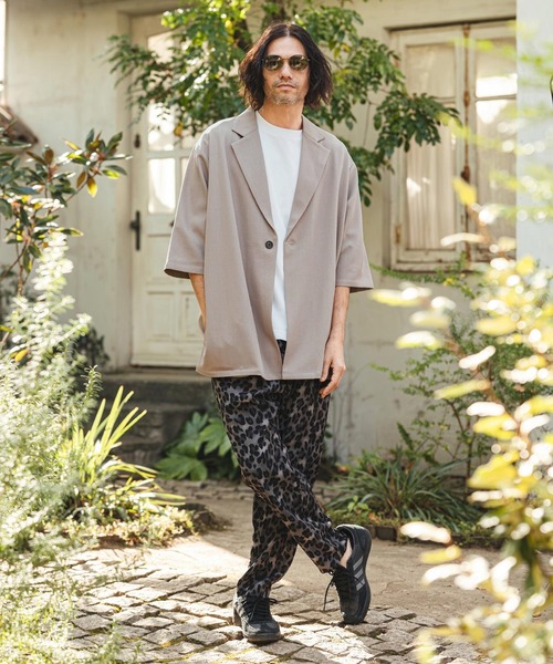 CAMBIO(カンビオ)の「mj11329- Tropical 1B Short Sleeve Jacket 半袖ジャケット(S63126cmb)(その他アウター・メンズ・チャコール/キナリ/グレイッシュベージュ/ブラック・L/M/S)」の14枚目の写真