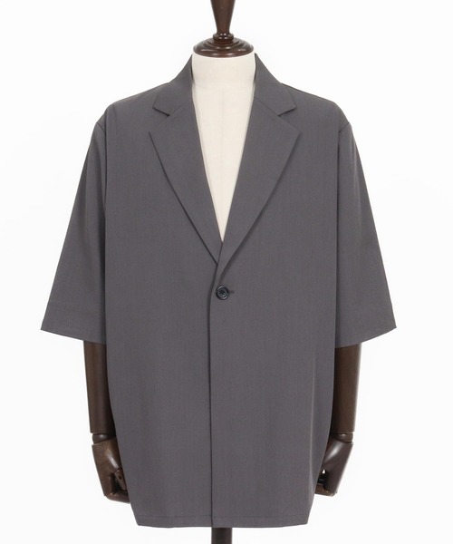 CAMBIO(カンビオ)の「mj11329- Tropical 1B Short Sleeve Jacket 半袖ジャケット(S63126cmb)(その他アウター・メンズ・チャコール/キナリ/グレイッシュベージュ/ブラック・L/M/S)」の15枚目の写真