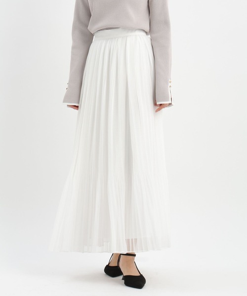 Andemiu（アンデミュウ）の「ケシプリーツフレアスカート640848（スカート・レディース・ブラック/アイボリー・FREE）」の13枚目の写真