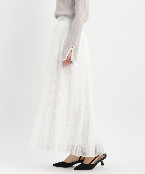 Andemiu（アンデミュウ）の「ケシプリーツフレアスカート640848（スカート・レディース・ブラック/アイボリー・FREE）」の14枚目の写真