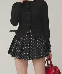 Narcissus | ドットプリーツミニスカート/インナーパンツ・ベルト付き(スカート)