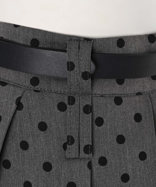 Narcissus(ナルシス)の「ドットプリーツミニスカート/インナーパンツ・ベルト付き(スカート・レディース・ブラック/グレー・FREE)」の10枚目の写真