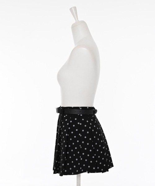 Narcissus(ナルシス)の「ドットプリーツミニスカート/インナーパンツ・ベルト付き(スカート・レディース・ブラック/グレー・FREE)」の14枚目の写真