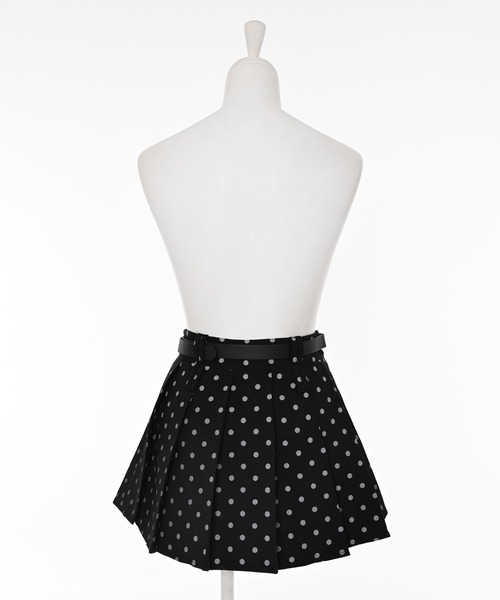 Narcissus(ナルシス)の「ドットプリーツミニスカート/インナーパンツ・ベルト付き(スカート・レディース・ブラック/グレー・FREE)」の15枚目の写真