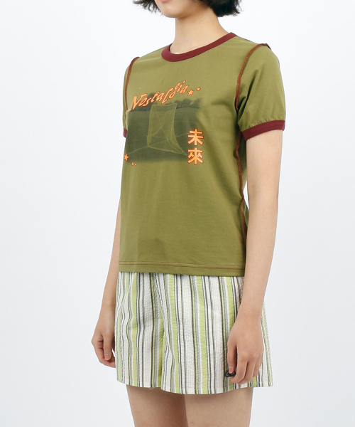 SUNNECT(ソネクト)の「Nirai Ringer Tee - Green(Tシャツ/カットソー・レディース・その他・OS)」の3枚目の写真