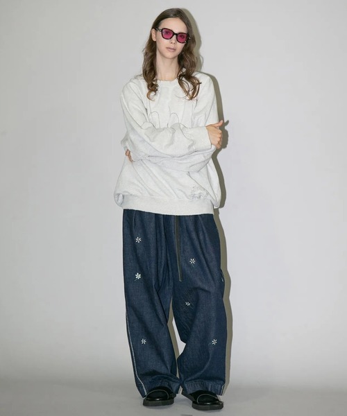 my beautiful landlet(マイビューティフルランドレット)の「【my beautiful landlet】12.5oz DENIM TUCK WIDE PANTS - One Wash Print(デニムパンツ・メンズ・ブラック/ブルー・1/2/0)」の14枚目の写真