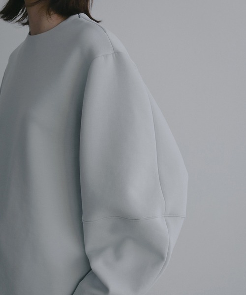 MANOF（マノフ）の「CURVED SLEEVES TOPS（Tシャツ/カットソー・レディース・ネイビー/ホワイト/グレー・F）」の8枚目の写真