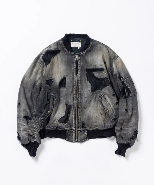 Anachronorm(アナクロノーム)の「【ANACHRONORM】HARD REMAKED DUAL DENIM MA-1(MA-1・メンズ・ブラック・2/3)」の1枚目の写真