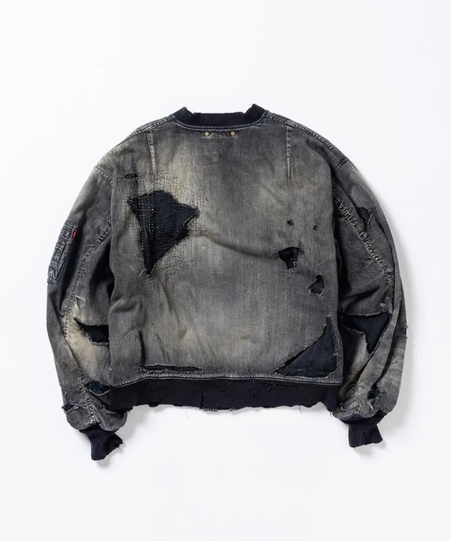 Anachronorm(アナクロノーム)の「【ANACHRONORM】HARD REMAKED DUAL DENIM MA-1(MA-1・メンズ・ブラック・2/3)」の9枚目の写真