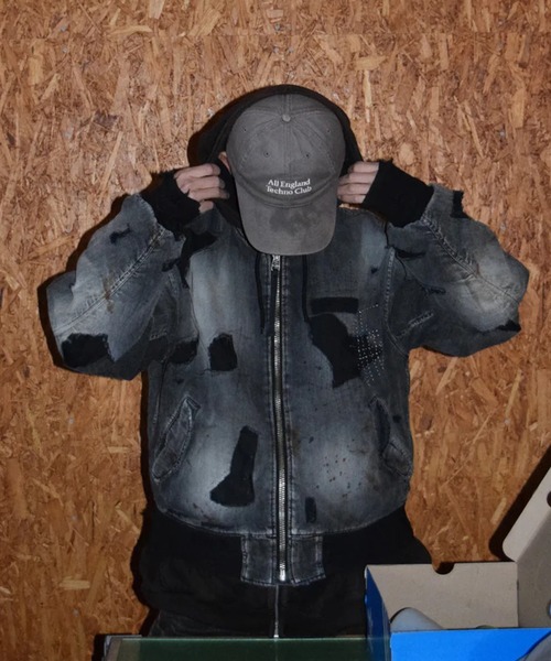 Anachronorm(アナクロノーム)の「【ANACHRONORM】HARD REMAKED DUAL DENIM MA-1(MA-1・メンズ・ブラック・2/3)」の2枚目の写真