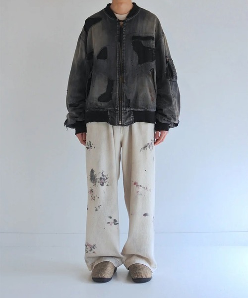 Anachronorm(アナクロノーム)の「【ANACHRONORM】HARD REMAKED DUAL DENIM MA-1(MA-1・メンズ・ブラック・2/3)」の5枚目の写真