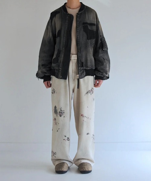 Anachronorm(アナクロノーム)の「【ANACHRONORM】HARD REMAKED DUAL DENIM MA-1(MA-1・メンズ・ブラック・2/3)」の4枚目の写真