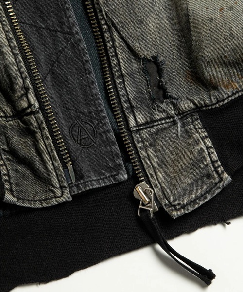Anachronorm(アナクロノーム)の「【ANACHRONORM】HARD REMAKED DUAL DENIM MA-1(MA-1・メンズ・ブラック・2/3)」の10枚目の写真