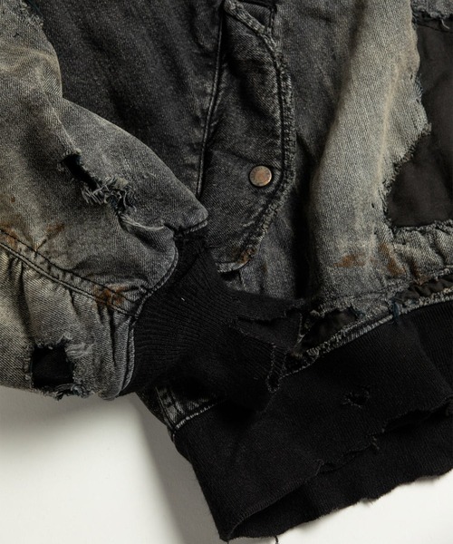 Anachronorm(アナクロノーム)の「【ANACHRONORM】HARD REMAKED DUAL DENIM MA-1(MA-1・メンズ・ブラック・2/3)」の19枚目の写真
