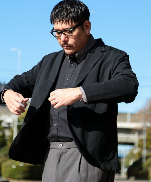 PIMLICO（ピムリコ）の「ジャケット メンズ 大きいサイズ テーラード ストレッチ ドライ アンチピリング シングル PIMLICO (ピムリコ)（テーラードジャケット・メンズ・ネイビー/ブラック・X1(3L～4L)/X4(8L～9L)/X2(4L～5L)/X3(6L～7L)）」の12枚目の写真
