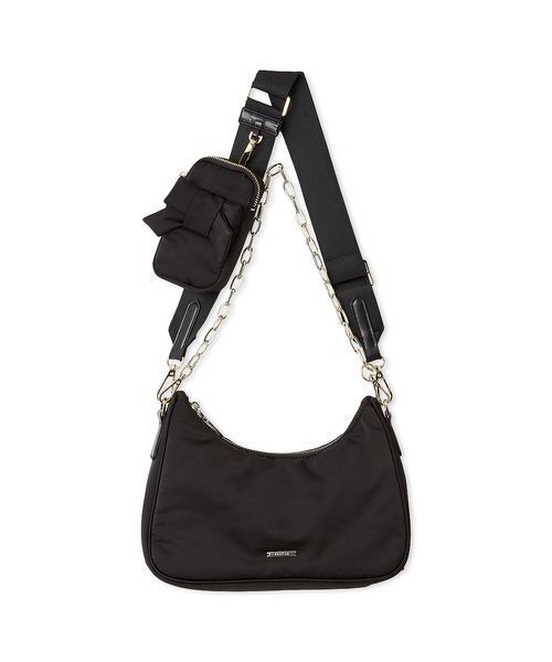 FRAY I.D（フレイアイディー）の「リボンポーチマルチショルダーバッグ（ショルダーバッグ・レディース・ブラック/ドット/ブルー・F）」の2枚目の写真