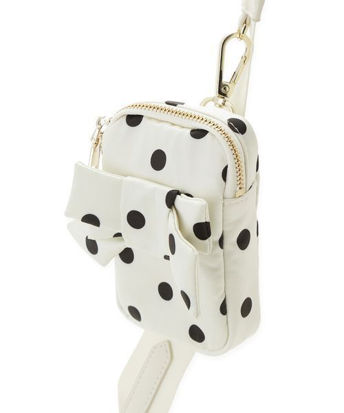 FRAY I.D（フレイアイディー）の「リボンポーチマルチショルダーバッグ（ショルダーバッグ・レディース・ブラック/ドット/ブルー・F）」の9枚目の写真