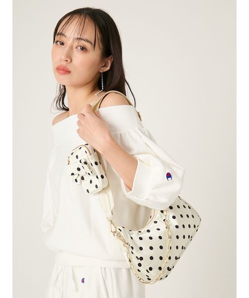 FRAY I.D（フレイアイディー）の「リボンポーチマルチショルダーバッグ（ショルダーバッグ・レディース・ブラック/ドット/ブルー・F）」の17枚目の写真