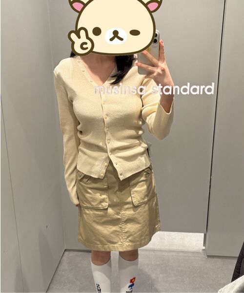 MUSINSA STANDARD WOMAN（ムシンサスタンダードウーマン）の「ウィメンズカーゴニーレングススカート[ベージュ]（スカート・レディース・その他・LARGE/MEDIUM/SMALL/X-SMALL）」の9枚目の写真