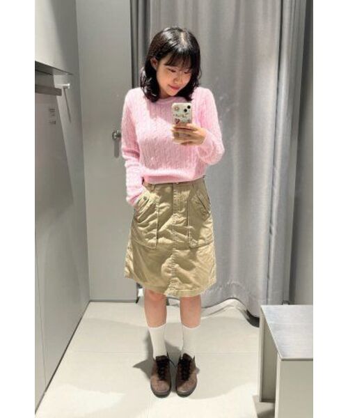 MUSINSA STANDARD WOMAN（ムシンサスタンダードウーマン）の「ウィメンズカーゴニーレングススカート[ベージュ]（スカート・レディース・その他・LARGE/MEDIUM/SMALL/X-SMALL）」の14枚目の写真