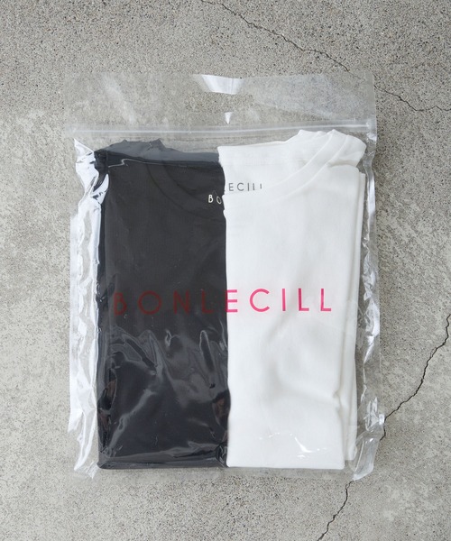 BONLECILL(ボンルシール)の「【2枚入り】半袖 2PACK 華奢見えフライスTシャツ【抗菌防臭/しっかり生地/コットン100】(Tシャツ/カットソー・レディース・ブラック/レッド/ブラック系1/オフホワイト・L/M)」の16枚目の写真