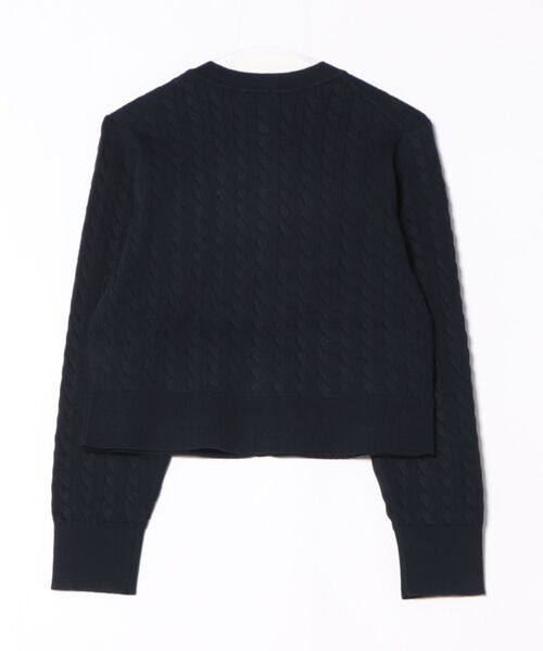 STRAWBERRY-FIELDS（ストロベリーフィールズ）の「エレナコットン_ミニケーブルカーディガン（カーディガン/ボレロ・レディース・ミント/ネイビー/オレンジ・2）」の16枚目の写真