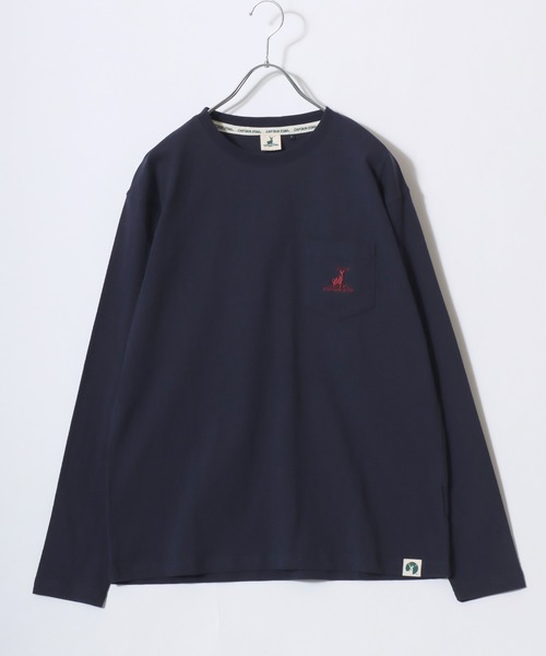 CAPTAIN STAG(キャプテンスタッグ)の「2026SS CAPTAIN STAG/キャプテンスタッグ ワンポイント刺繍 ポケット付 ロングスリーブTシャツ レディース メンズ ロンT(Tシャツ/カットソー・メンズ・ネイビー/オレンジ/グリーン/ブラック/グレー/オフホワイト・M/LL/L)」の10枚目の写真