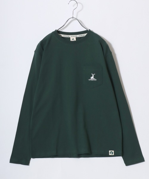 CAPTAIN STAG(キャプテンスタッグ)の「2026SS CAPTAIN STAG/キャプテンスタッグ ワンポイント刺繍 ポケット付 ロングスリーブTシャツ レディース メンズ ロンT(Tシャツ/カットソー・メンズ・ネイビー/オレンジ/グリーン/ブラック/グレー/オフホワイト・M/LL/L)」の12枚目の写真