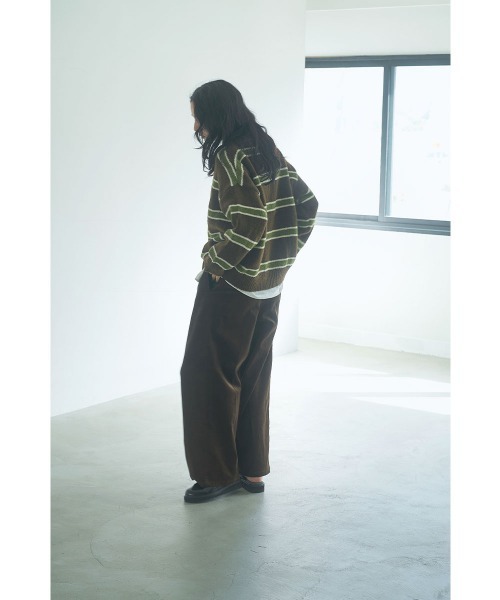 marjour(マージュール)の「CORDUROY TUCK PANTS(その他パンツ・レディース・ブラウン/オフホワイト・M)」の7枚目の写真
