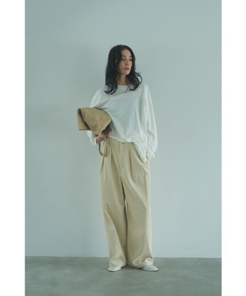 marjour(マージュール)の「CORDUROY TUCK PANTS(その他パンツ・レディース・ブラウン/オフホワイト・M)」の13枚目の写真