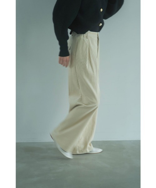 marjour(マージュール)の「CORDUROY TUCK PANTS(その他パンツ・レディース・ブラウン/オフホワイト・M)」の15枚目の写真