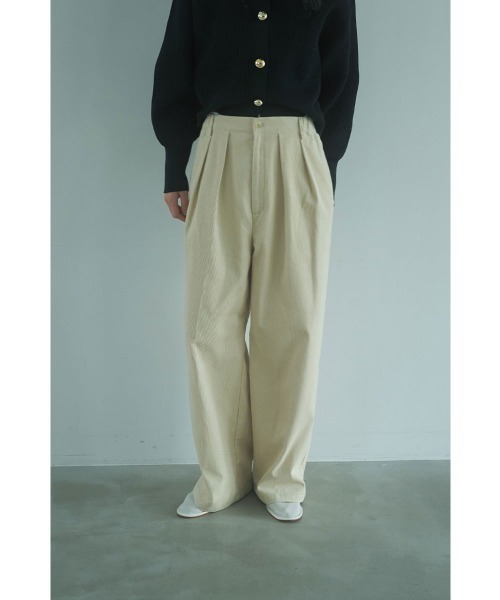 marjour(マージュール)の「CORDUROY TUCK PANTS(その他パンツ・レディース・ブラウン/オフホワイト・M)」の17枚目の写真