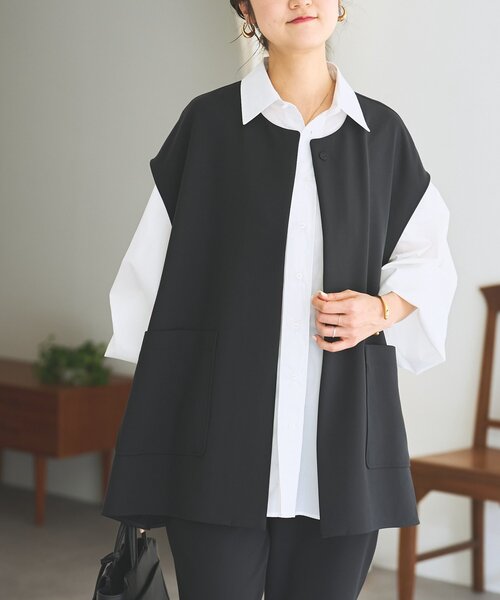 LIVETART（リヴェタート）の「《LIVETART》ポケットジレ（ベスト・レディース・ネイビー/ブラック・FREE）」の3枚目の写真