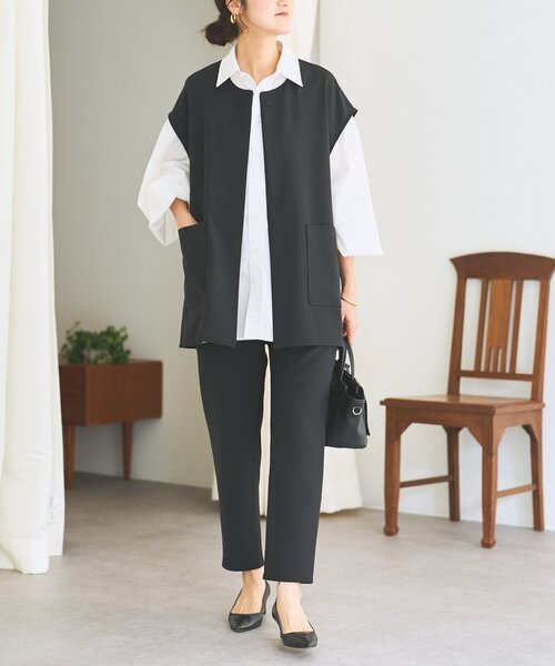 LIVETART（リヴェタート）の「《LIVETART》ポケットジレ（ベスト・レディース・ネイビー/ブラック・FREE）」の7枚目の写真