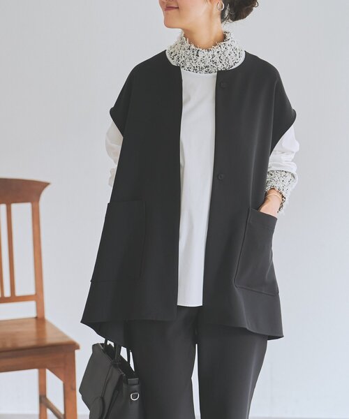 LIVETART（リヴェタート）の「《LIVETART》ポケットジレ（ベスト・レディース・ネイビー/ブラック・FREE）」の11枚目の写真