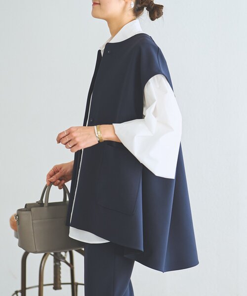 LIVETART（リヴェタート）の「《LIVETART》ポケットジレ（ベスト・レディース・ネイビー/ブラック・FREE）」の11枚目の写真