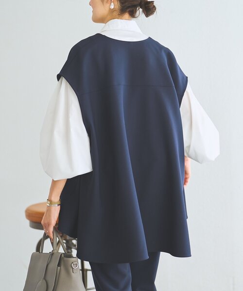 LIVETART（リヴェタート）の「《LIVETART》ポケットジレ（ベスト・レディース・ネイビー/ブラック・FREE）」の12枚目の写真