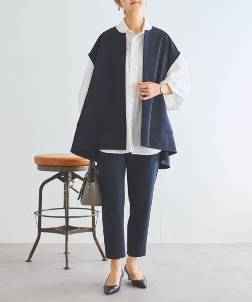 LIVETART（リヴェタート）の「《LIVETART》ポケットジレ（ベスト・レディース・ネイビー/ブラック・FREE）」の14枚目の写真