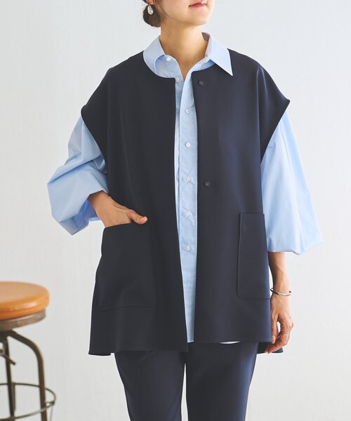 LIVETART（リヴェタート）の「《LIVETART》ポケットジレ（ベスト・レディース・ネイビー/ブラック・FREE）」の19枚目の写真
