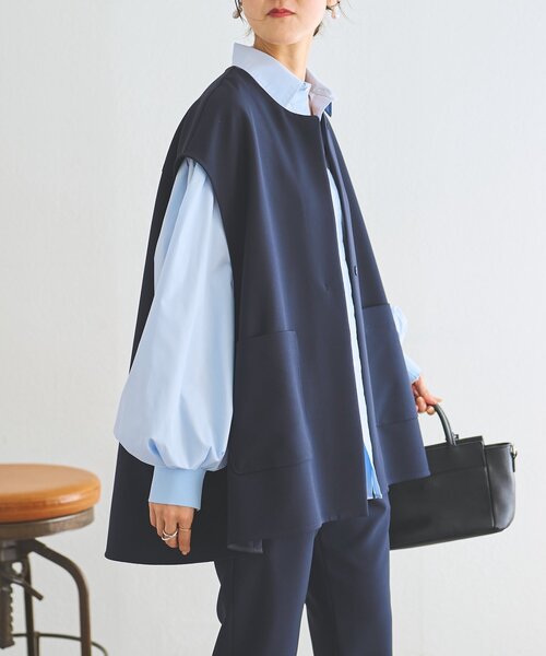 LIVETART（リヴェタート）の「《LIVETART》ポケットジレ（ベスト・レディース・ネイビー/ブラック・FREE）」の22枚目の写真