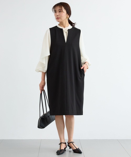 BARNYARDSTORM（バンヤードストーム）の「BARNYARDSTORM / ジョーゼットワンピース / マシンウォッシャブル（ワンピース・レディース・ブラック・FREE）」の10枚目の写真