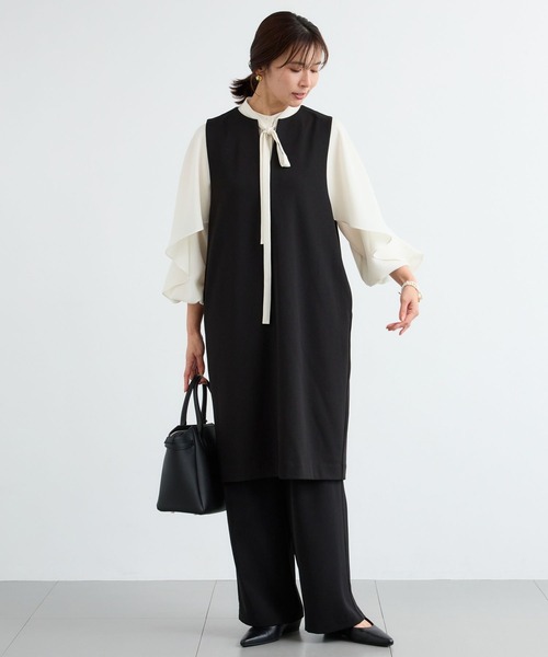 BARNYARDSTORM（バンヤードストーム）の「BARNYARDSTORM / ジョーゼットワンピース / マシンウォッシャブル（ワンピース・レディース・ブラック・FREE）」の12枚目の写真