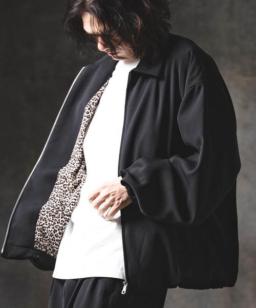 GLIMCLAP（グリムクラップ）の「mj11355-Balloon Hem Jacket ジップアップジャケット(201-015-gls-cg)（ブルゾン・メンズ・ブラック/ベージュ/チャコール・L/M/S）」の15枚目の写真