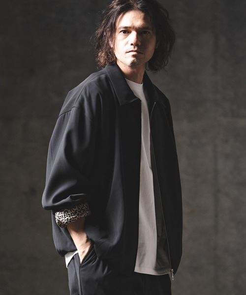 GLIMCLAP（グリムクラップ）の「mj11355-Balloon Hem Jacket ジップアップジャケット(201-015-gls-cg)（ブルゾン・メンズ・ブラック/ベージュ/チャコール・L/M/S）」の16枚目の写真