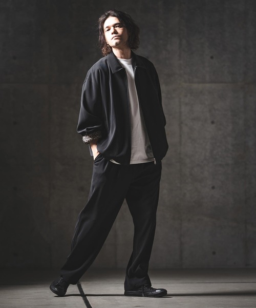 GLIMCLAP（グリムクラップ）の「mj11355-Balloon Hem Jacket ジップアップジャケット(201-015-gls-cg)（ブルゾン・メンズ・ブラック/ベージュ/チャコール・L/M/S）」の20枚目の写真